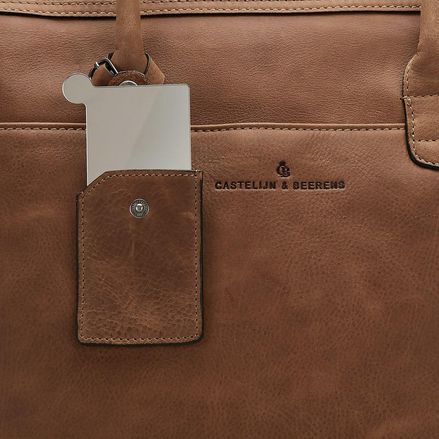 Details van het leer #kleur_cognac