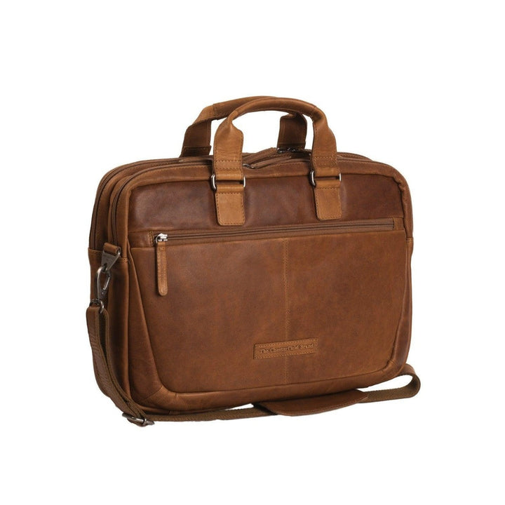 Voorkant Chesterfield - Seth - Leren Werktas - Gielen Lederwaren #kleur_cognac