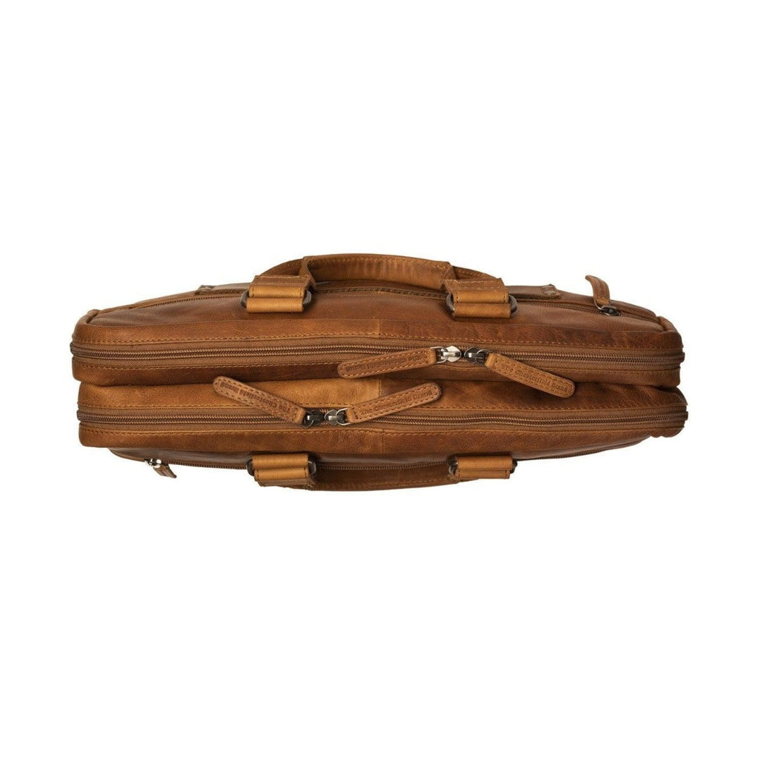 Voorkant Chesterfield - Seth - Leren Werktas - Gielen Lederwaren #kleur_cognac