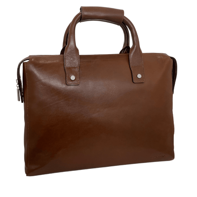 Zijkant claudio werktas 15" #kleur_donker-bruin