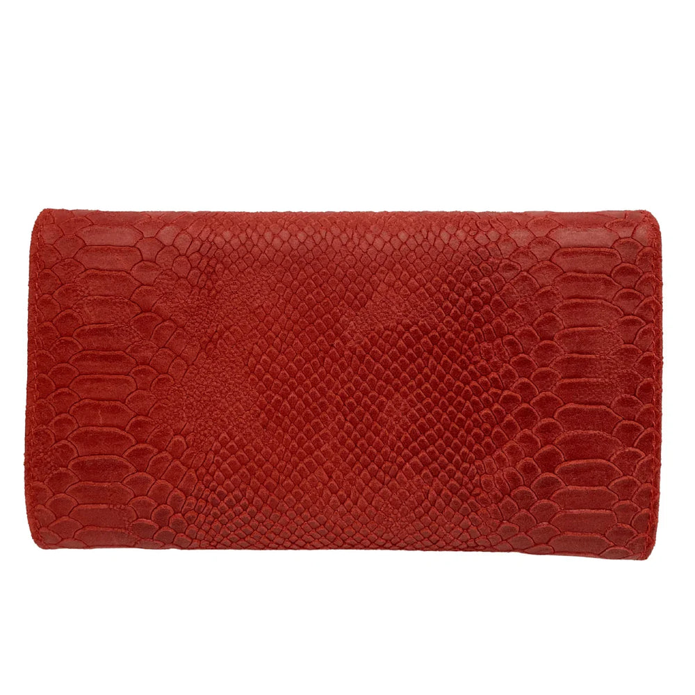 Croco print - schoudertas/clutch leer - Gielen Lederwaren