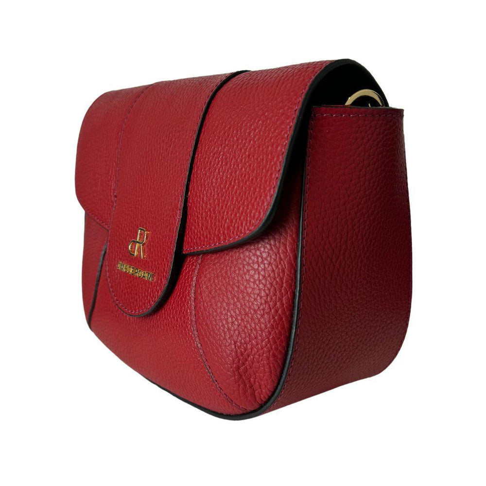 Voorzijde dR Amsterdam 1103645 leren schoudertas rood #kleur_rood