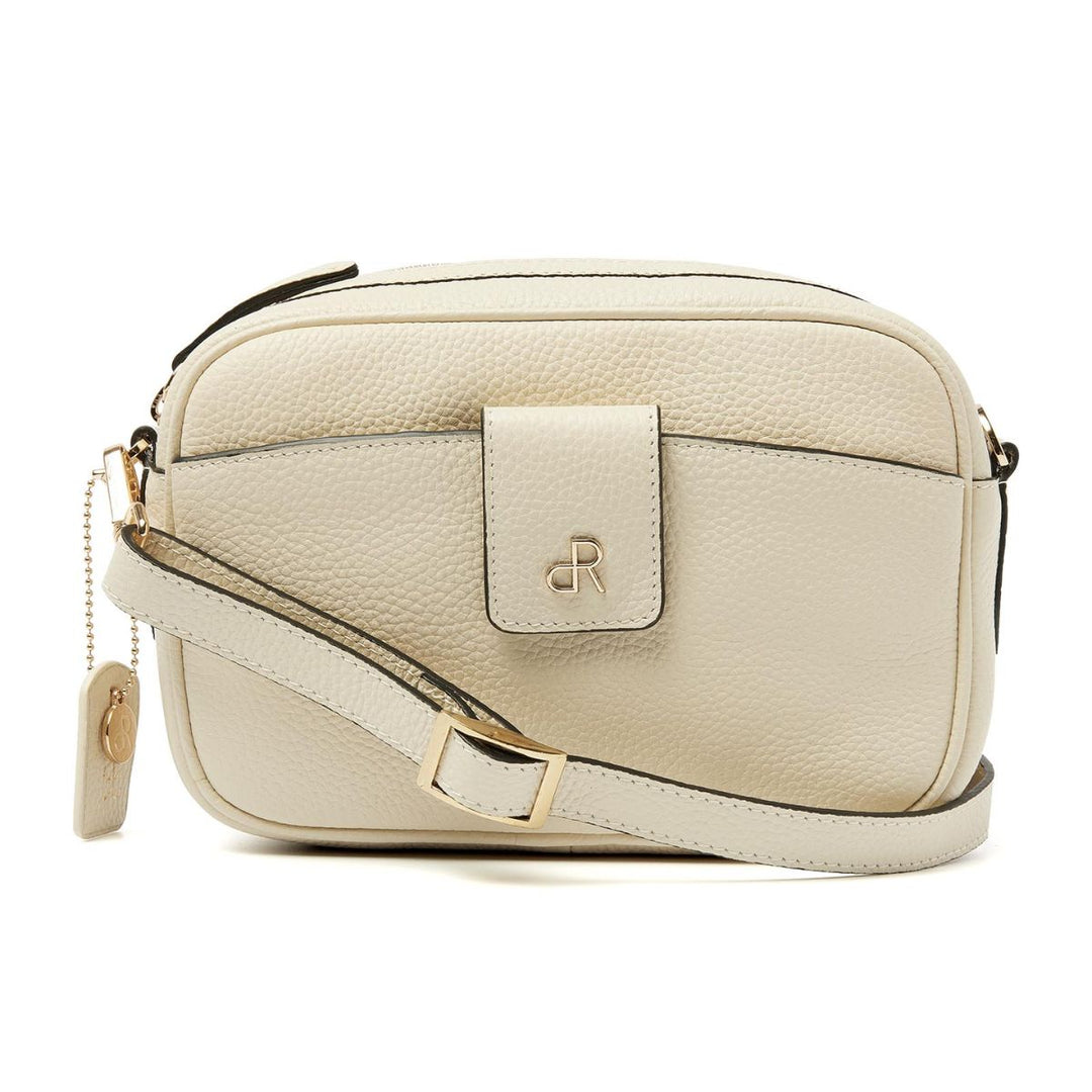 Voorkant van de dR Amsterdam 1103744 leren crossbody tas nude #kleur_nude