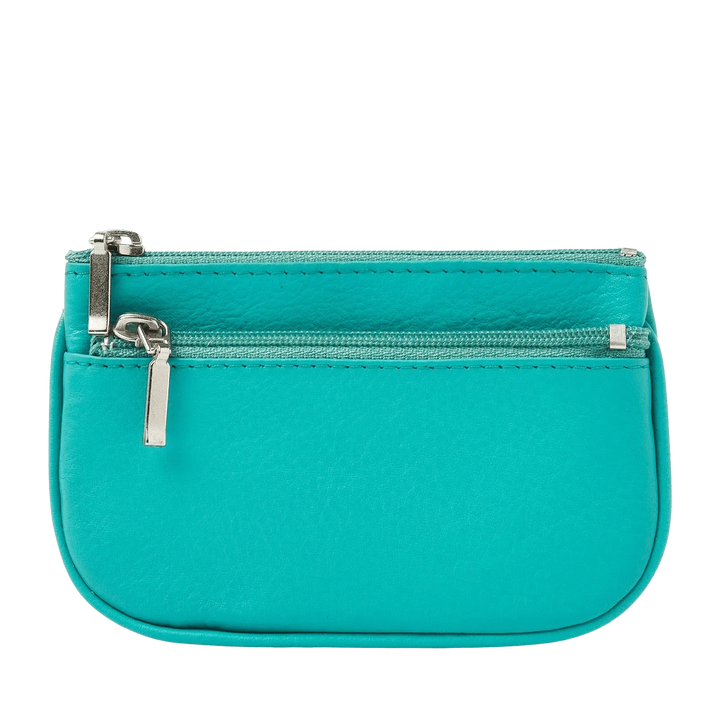 Voorkant van de dR Amsterdam turquoise sleutel etui #kleur_turquoise
