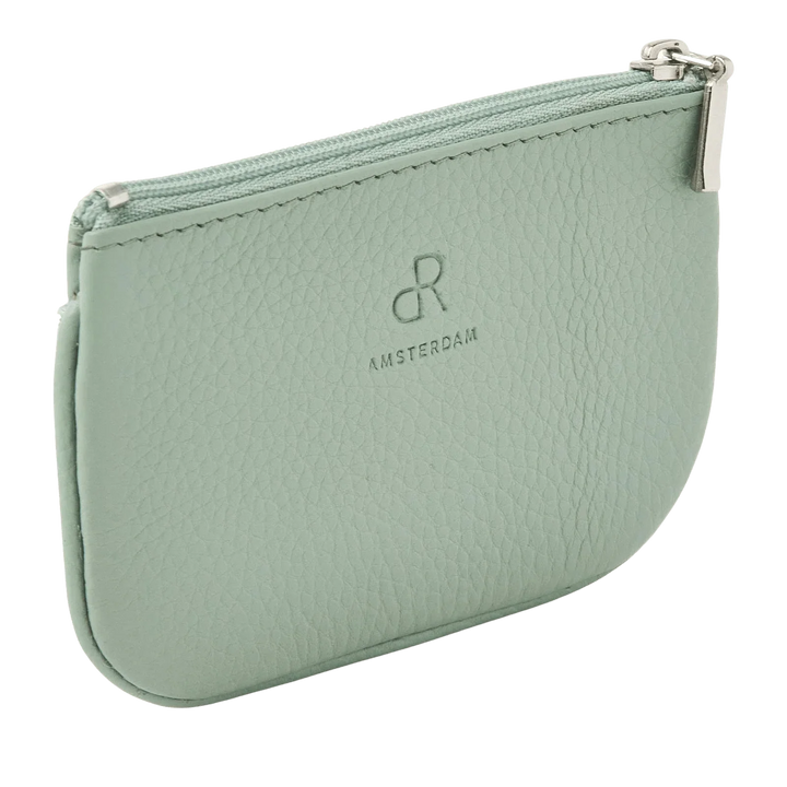 Achterkant van de dR Amsterdam mint sleutel etui #kleur_mint