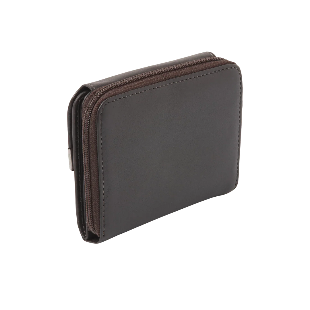 Achterkant van de dR Amsterdam _15179_ dames portemonnee donkerbruin #kleur_donkerbruin