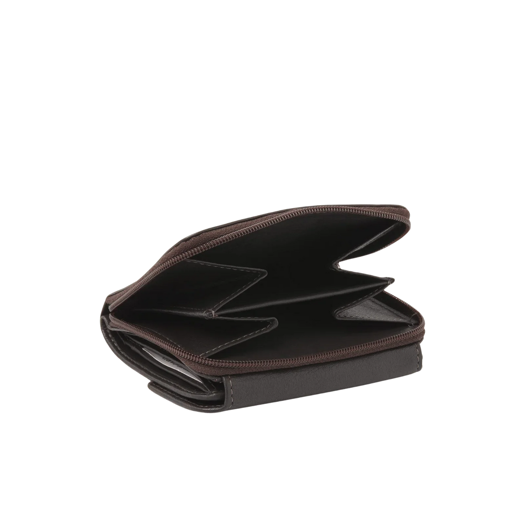 Muntgeld vak van de dR Amsterdam _15179_ dames portemonnee donkerbruin #kleur_donkerbruin