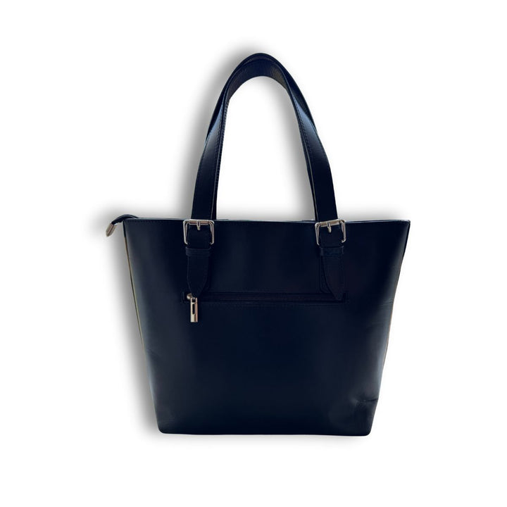 Leren dames shopper | Zwart