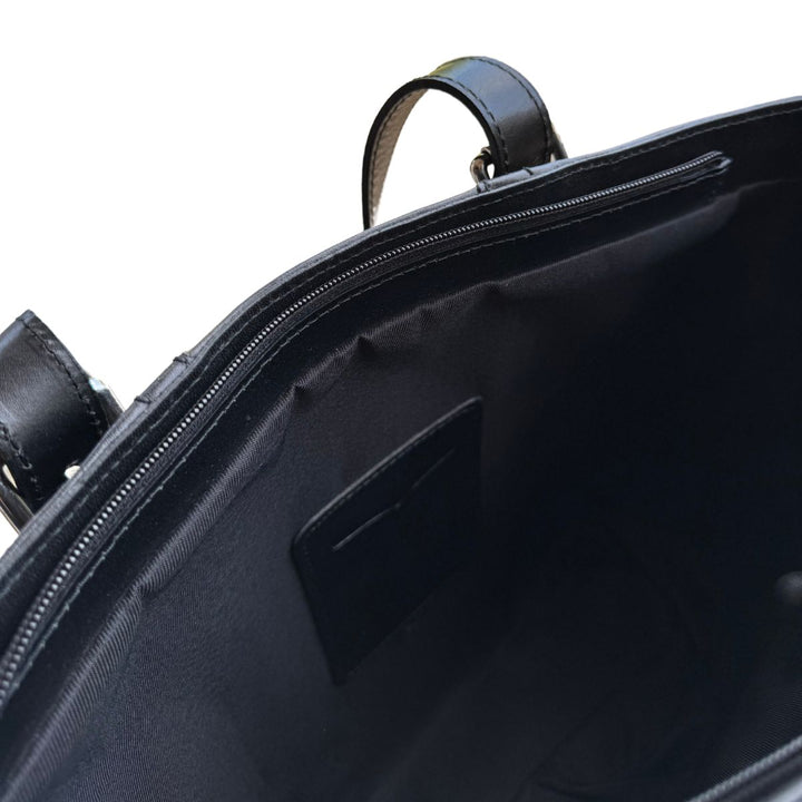 Leren dames shopper | Zwart