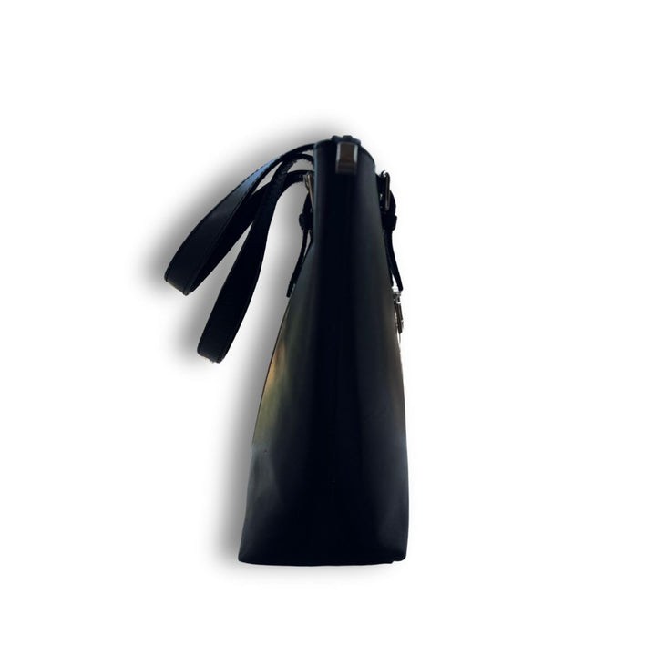 Leren dames shopper | Zwart