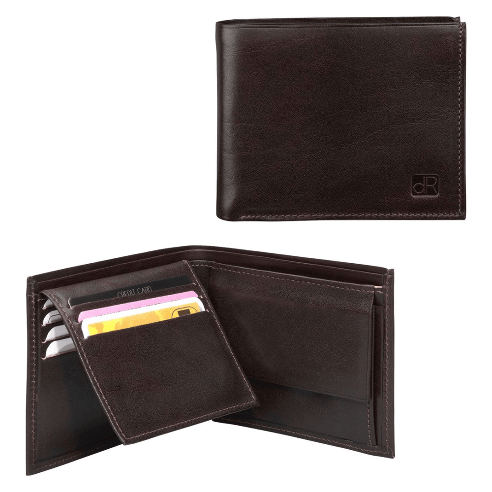 Op model De Rooy Billfold 2588 portemonnee met flap donkerbruin #kleur_donker-bruin