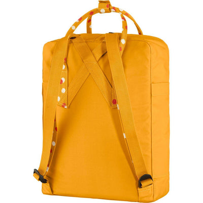 Achterkant Fjallraven Kanken Rugzak ochre pattern #kleur_ochre-pattern
