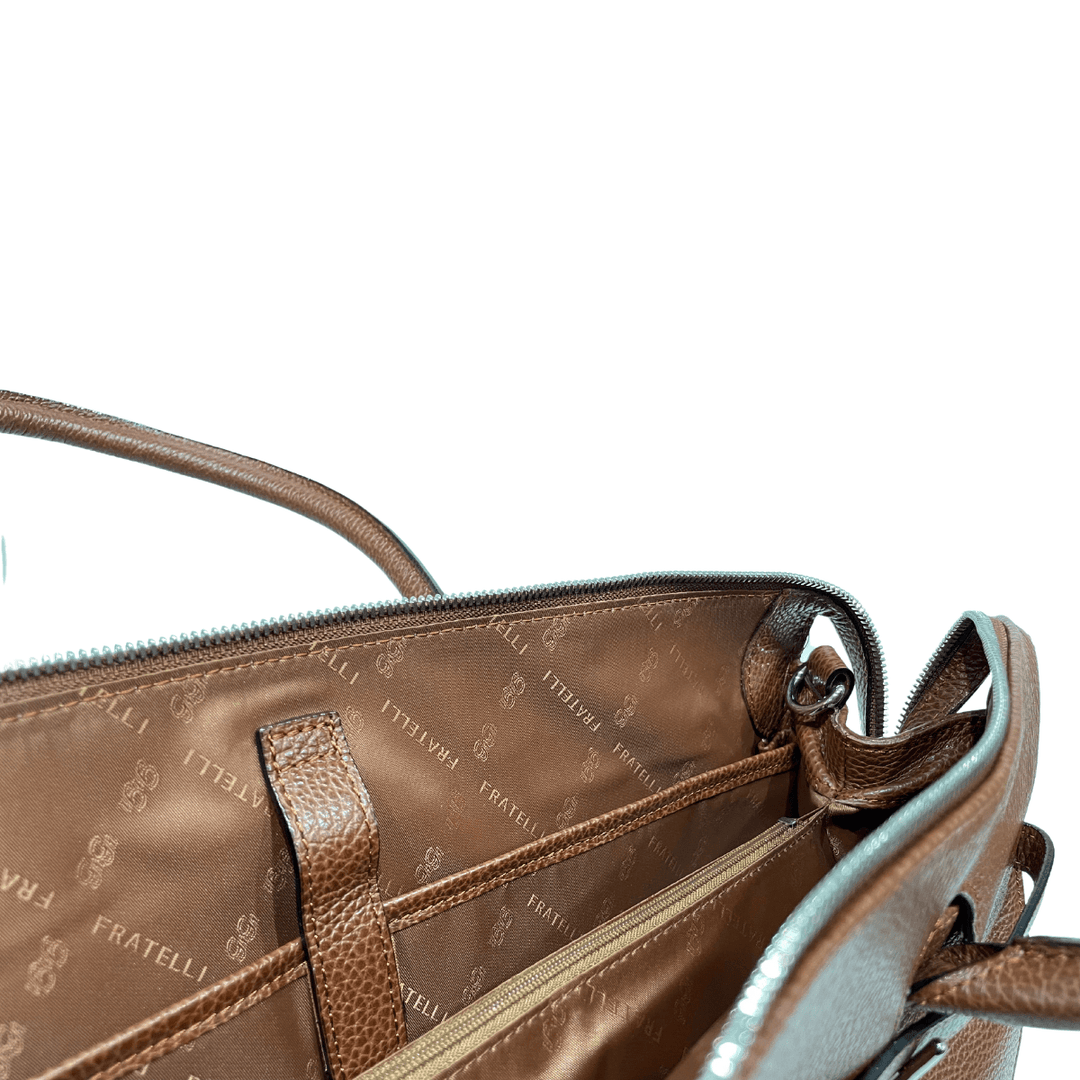Gigi Fratilli -Brandy - Schouder Werktas - 15" - Gielen Lederwaren