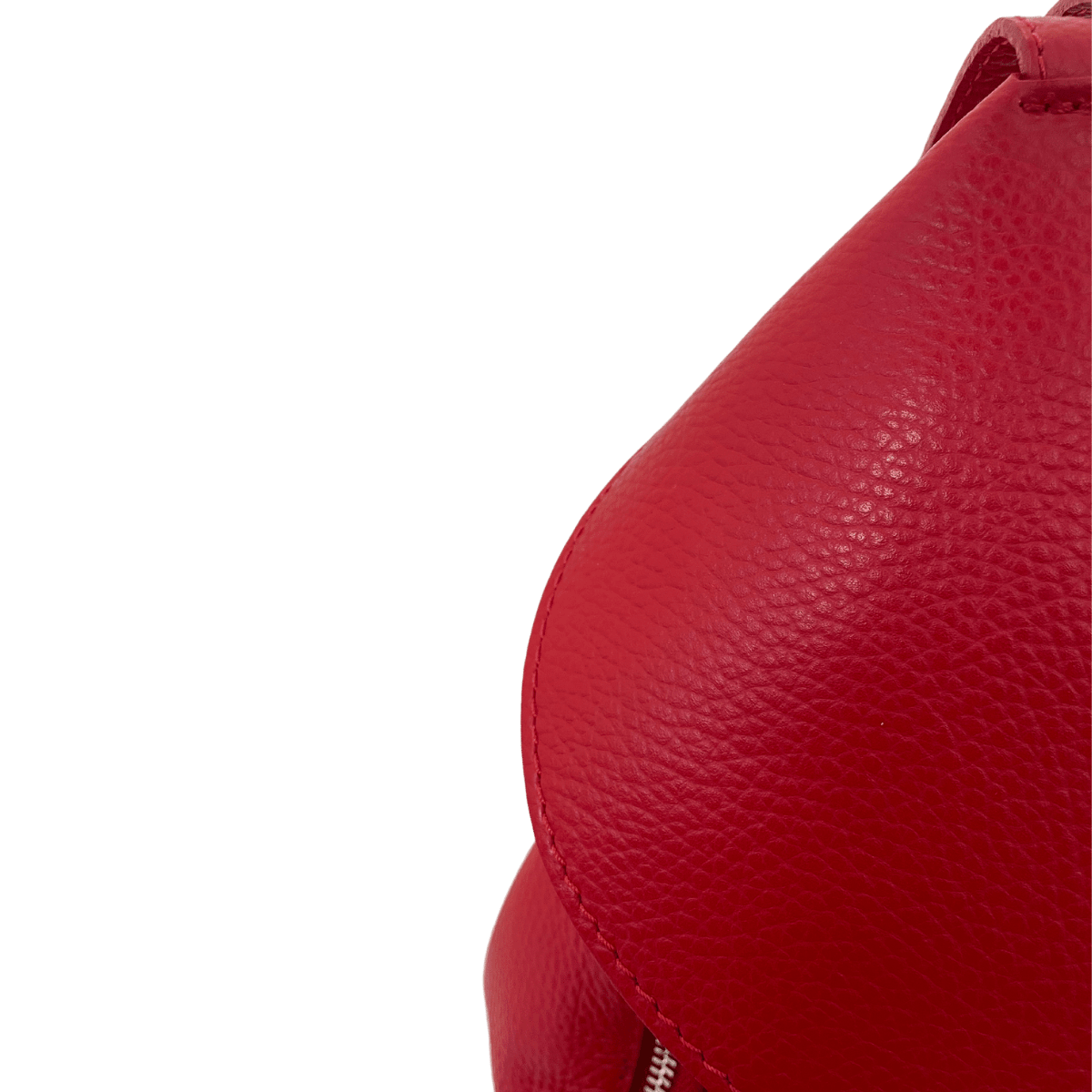 Details van het leer#kleur_rood