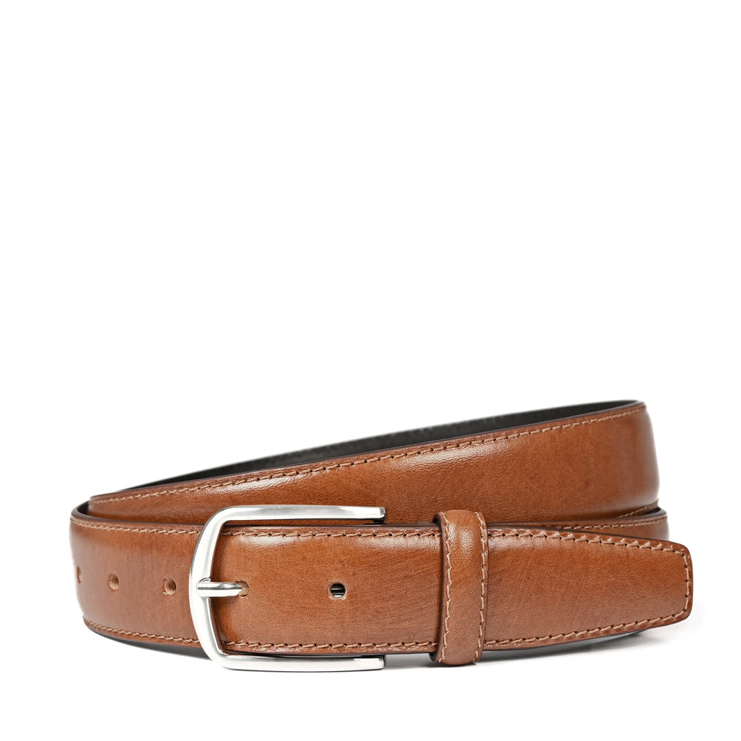 Voorkant van de Castelijn en Beerens herenriem natual #kleur_natural