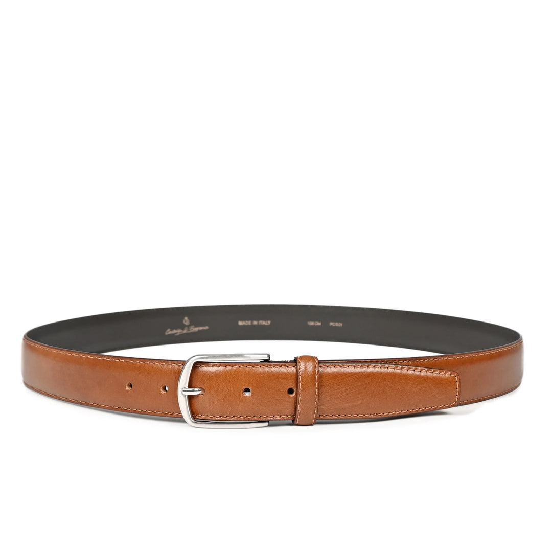 Voorkant van de Castelijn en Beerens herenriem natual #kleur_natural