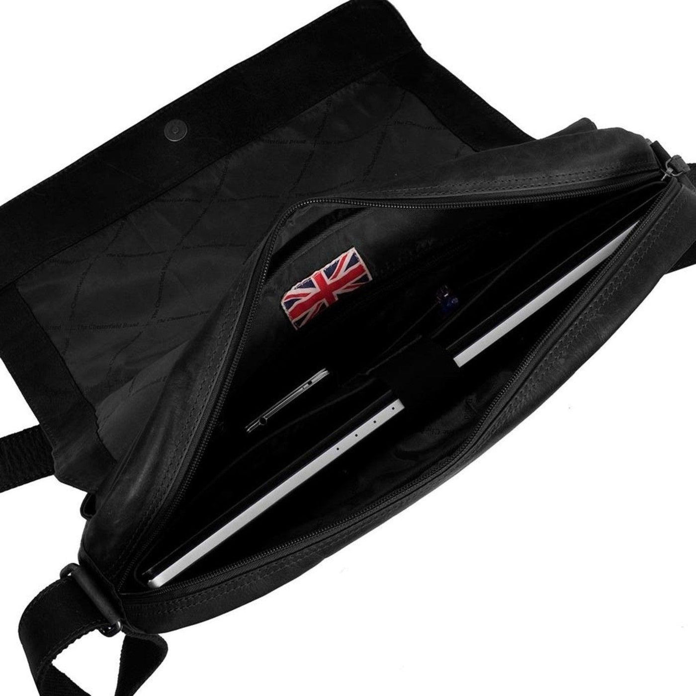 Leren Laptoptas Zwart Richard - Gielen Lederwaren