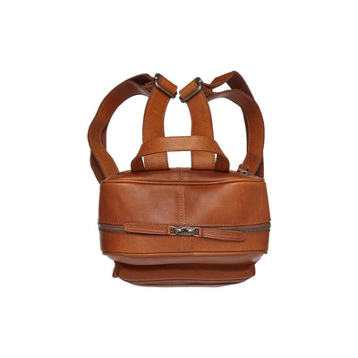 Bovenkant The Chesterfield Calabria leren rugzak cognac #kleur_cognac