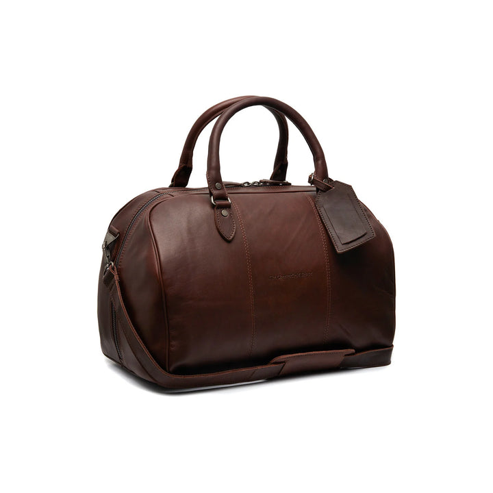 Voorkant Leren weekendtas van the chesterfield donkerbruin #kleur_donkerbruin