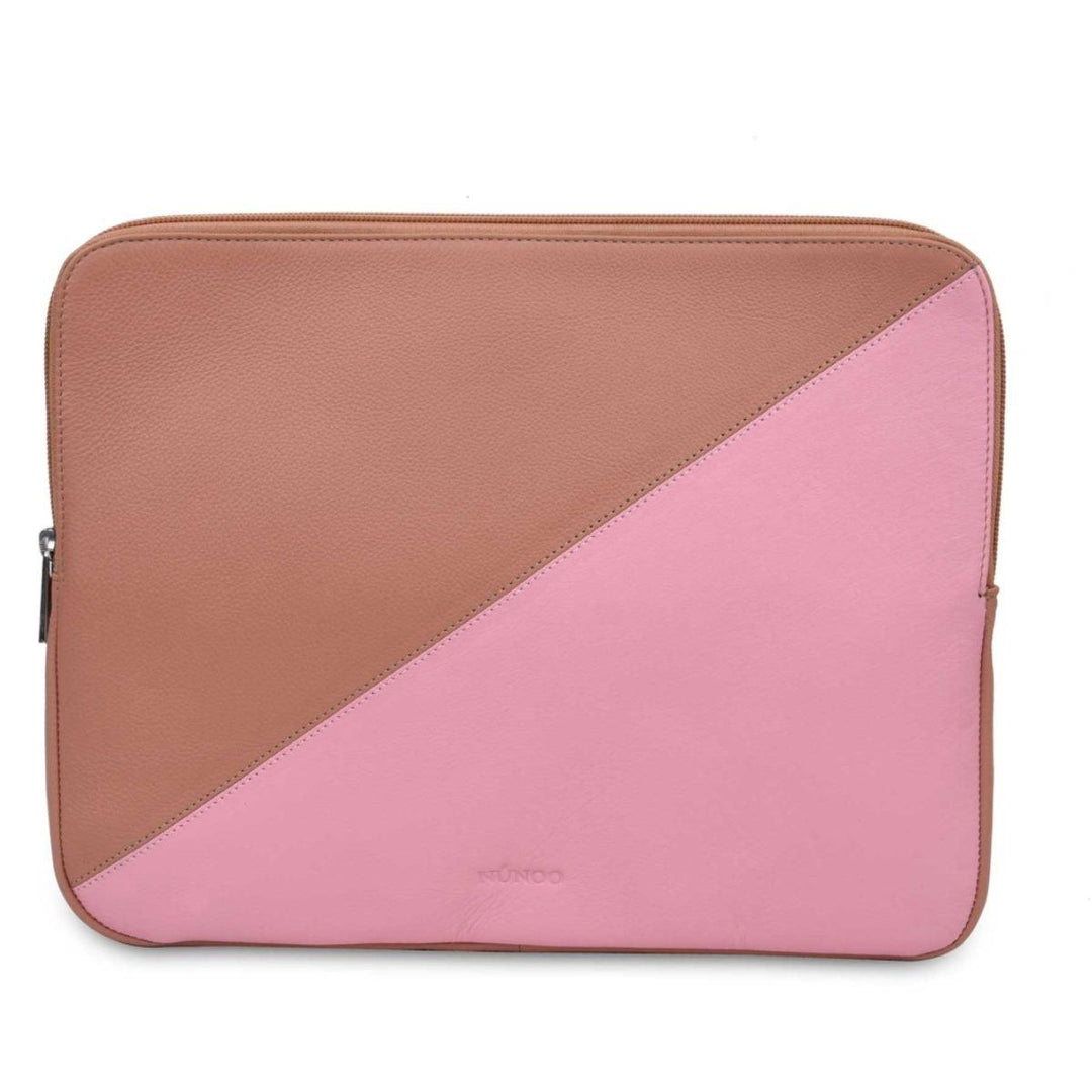 Voorkant Nunoo laptop sleeve 13.3"roze #kleur_roze