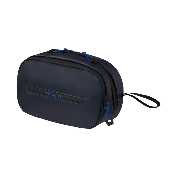Voorzijde van de Samsonite Ecodiver toilettas in Navy #kleur_navy 