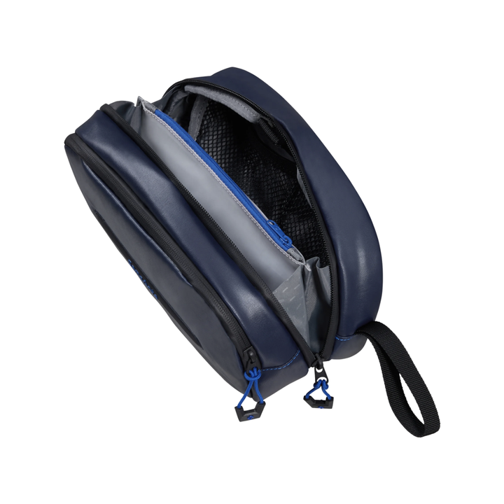 Binnenkant van de Samsonite Ecodiver toilettas in Navy #kleur_navy 