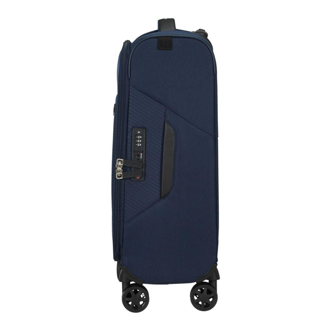 Samsonite - Litebeam Spinner Handbagage - Gielen Lederwaren Zijkant #kleur_midnight-blue