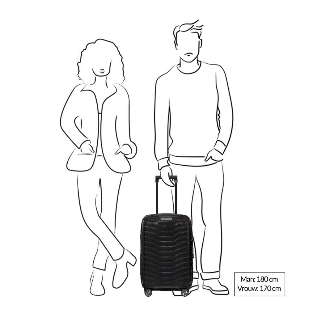 Op model Samsonite Proxis handbagage 55/35 EXP petrol #kleur_petrol