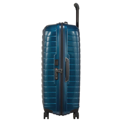 Zijkant Samsonite proxis 75 petrol blue #kleur_petrol-blue