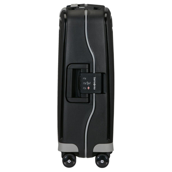 Zijkant met TSA slot Samsonite S'CURE handbagage black #kleur_black