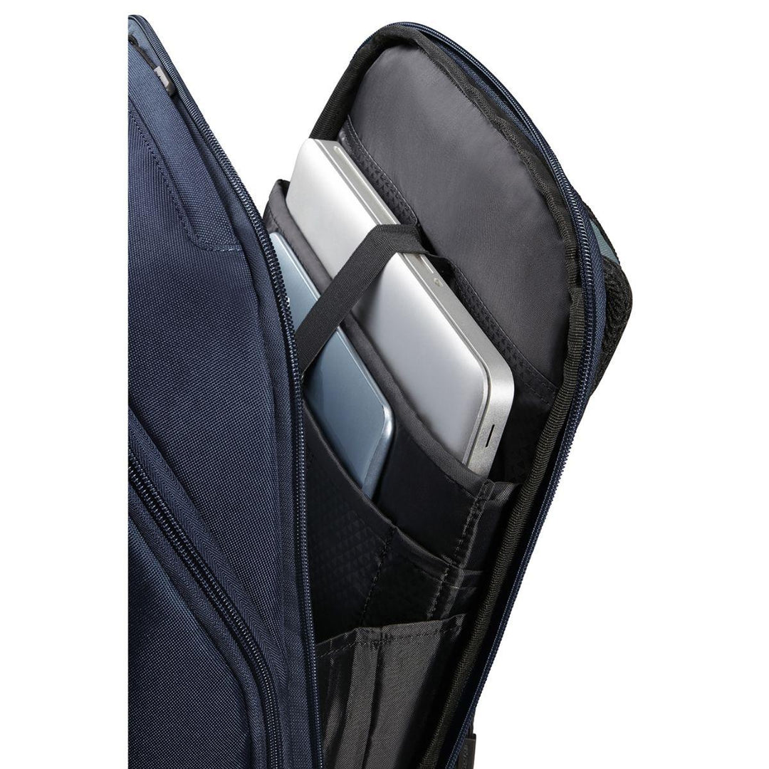 Binnenkant laptop vak Samsonite Stackd laptoprugzak 14,1" Navy #kleur_navy