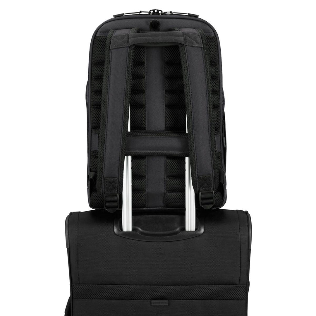  Samsonite Stackd laptoprugzak 14,1" black op koffer #kleur_black