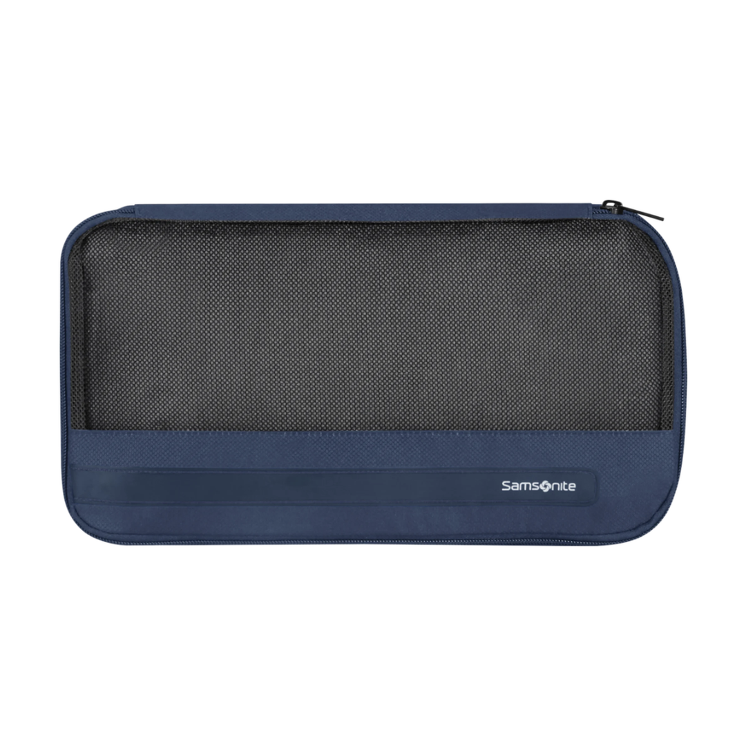 Voorkant kleine packing cube #kleur_navy