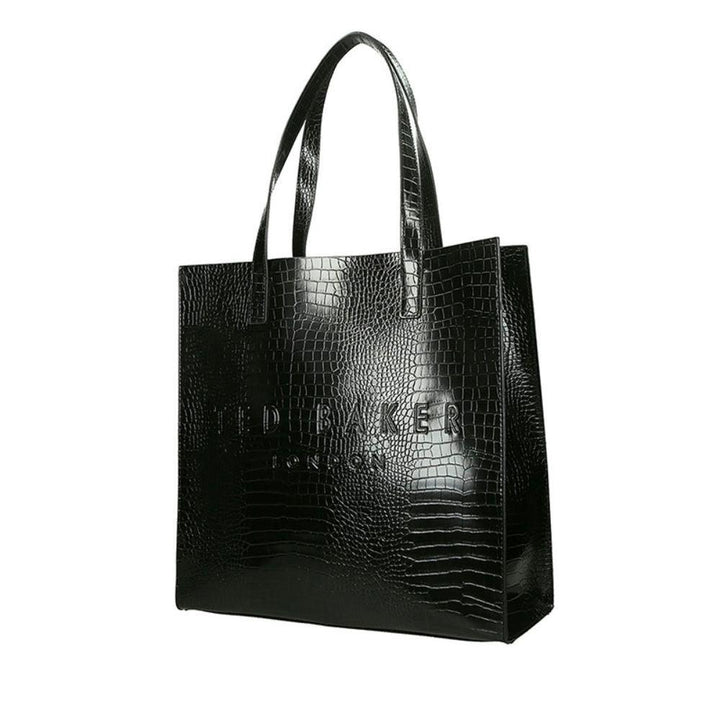 Voorzijde Ted Bakker Icon shopper L croco-black  #kleur_croco-black