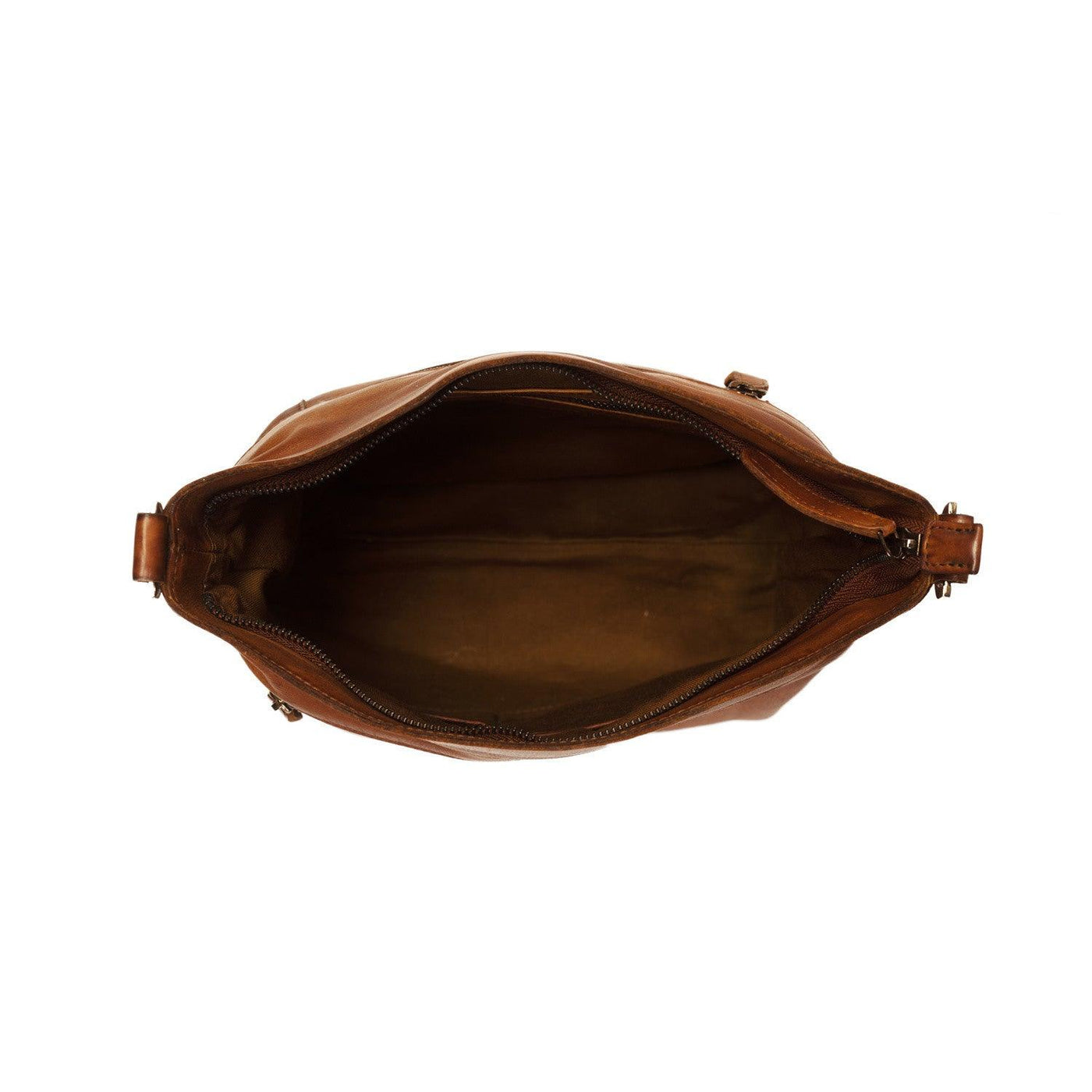 The Chesterfield Leren Schoudertas Cognac Giulia Black Label - Gielen Lederwaren