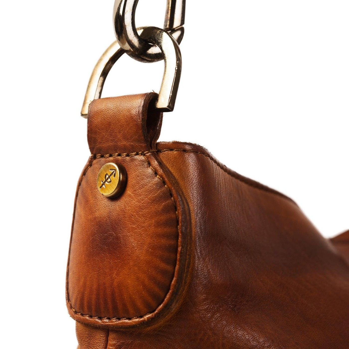 The Chesterfield Leren Schoudertas Cognac Giulia Black Label - Gielen Lederwaren