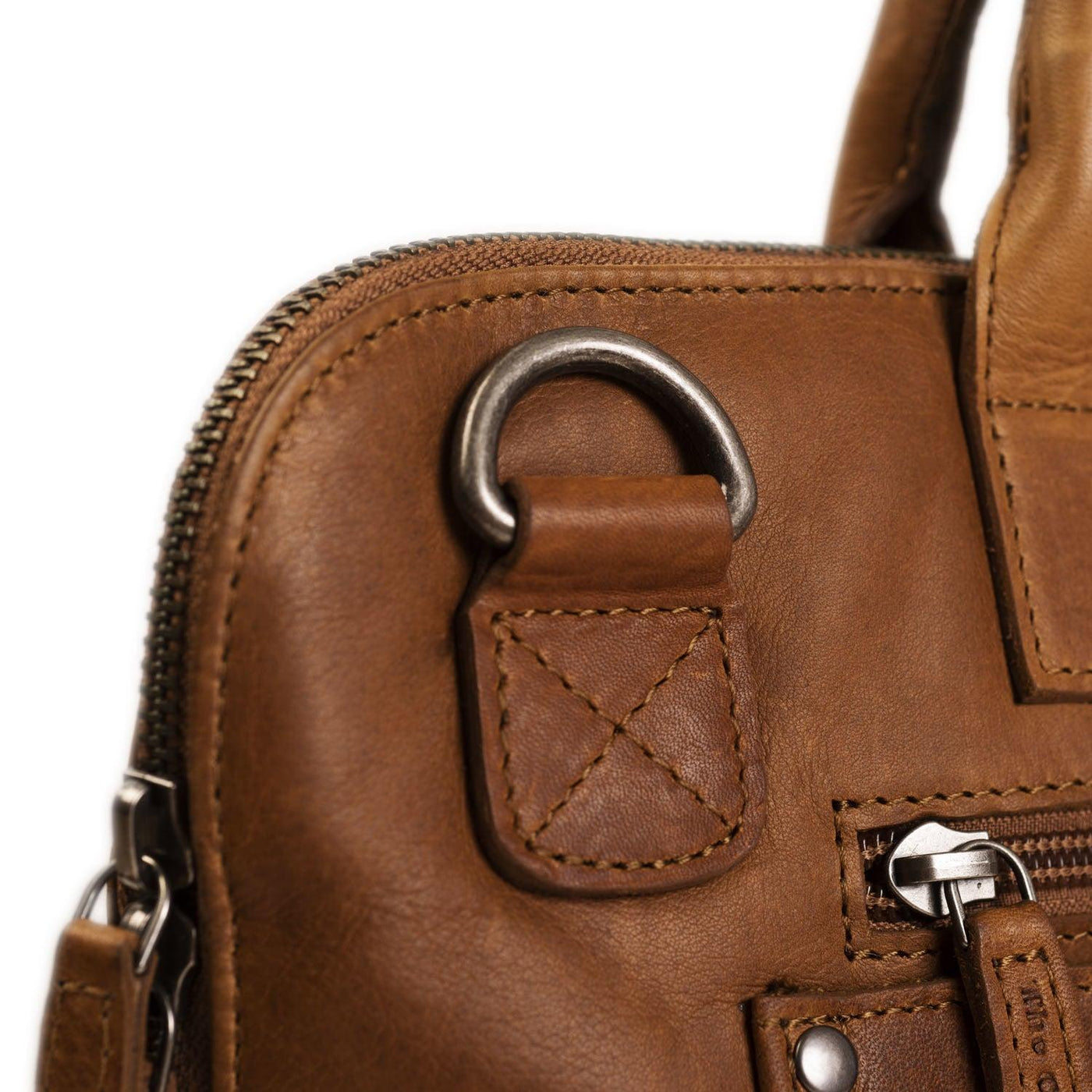 Details van het leer #kleur_cognac