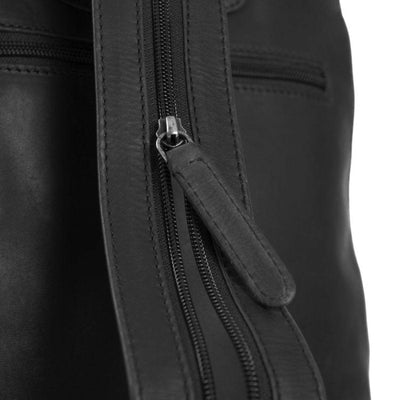 Details van het leer Chestfield Vivian leren rugzak #kleur_black
