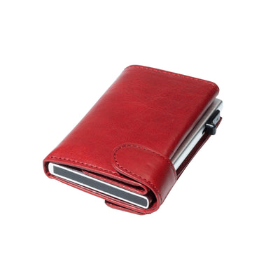 Voorkant Tony Perotti 3700 pasjeshouder met muntvak rood #kleur_rood